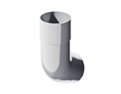 Колено трубы водостока 108°,  ПВХ, белый