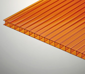 Поликарбонат стандартный Ultramarin, янтарь, 8 мм, плотность 0.8 мм, 6000x2100