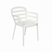 Cтул для улицы, сада составной (55х60х79см, выс.спинки: 44,5см), белый