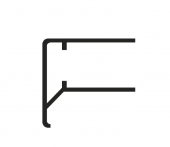 Профиль алюминиевый торцевой для поликарбоната 10 мм