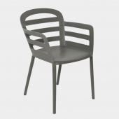 Cтул для улицы, сада составной (55х60х79см, выс.спинки: 44,5см), антрацит