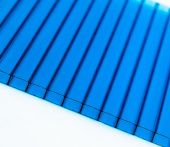 Поликарбонат стандартный, синий, 6 мм, плотность 0.75, 6000x2100