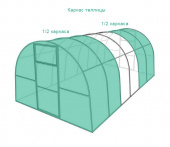 Каркас теплицы  "М-АгроПлюс" (труба 20х20, шаг 0,67 м), длина 4 м