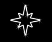 Светодиодная Звезда LED-MS-Z2, цвет в ассортименте, 60х60 см