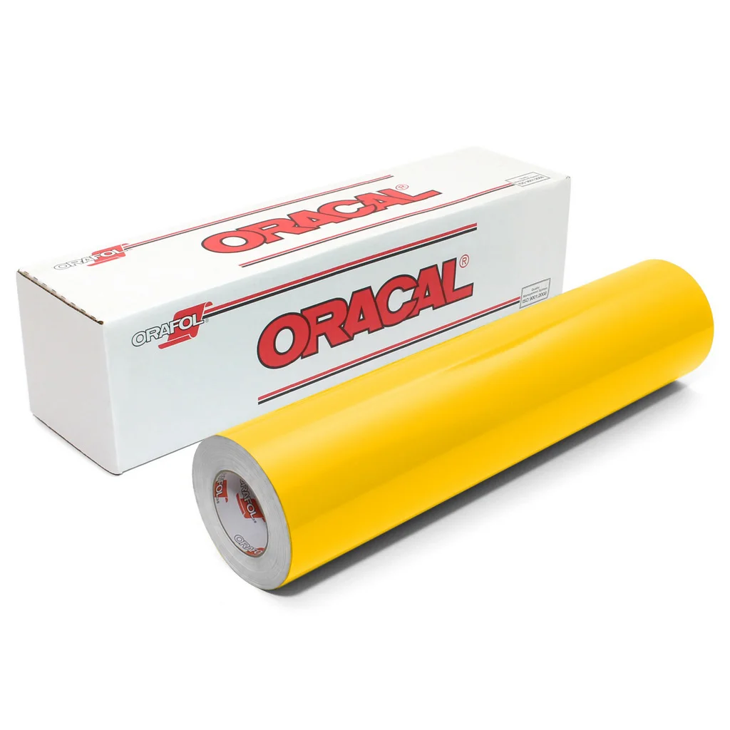 Пленка самоклеящаяся ORACAL 641 021G, глянцевая, желтая, 1,26 м