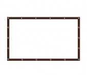 Мягкое окно, размер 1500x1500 мм, французский замок, цвет окантовки коричневый