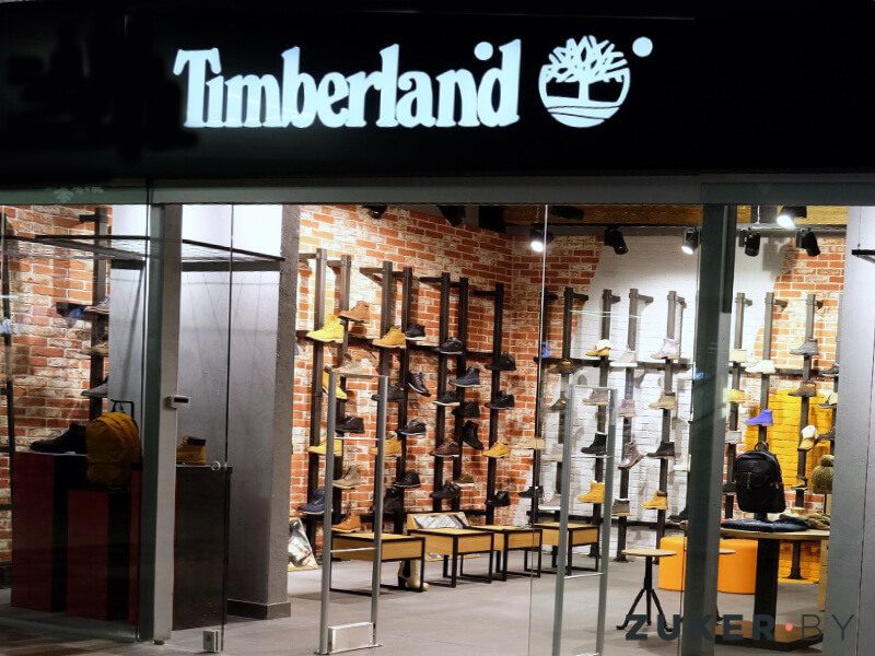 Освещение магазина Timberland