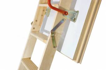 Чердачная деревянная секционная лестница LTK Thermo 70x120