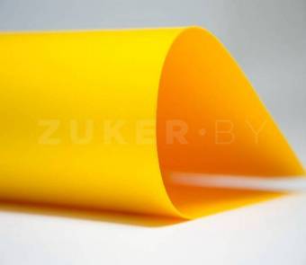 Тентовая ткань лакированная Ручайка, ширина 2,5 м, цвет желтый RAL 1003, 630 г/м2