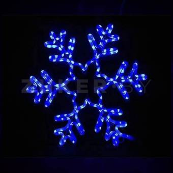 Снежинка светодиодная LED MF-158, синяя, 55x44 см, мерцающая