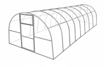 Теплица М-Агро 3x8м (шаг 1м, 20x20 см, 3.7 мм, 0.43 кг/м2), комплектация профиль+лента