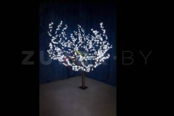 Светодиодное дерево Сакура 1,5 м, диаметр кроны 1,8 м, цвет белый