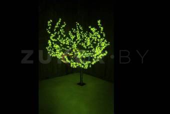 Светодиодное дерево Сакура 1,5 м, диаметр кроны 1,8 м, цвет зеленый