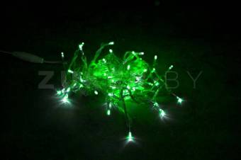 Световая гирлянда стринг-лайт зеленая Lumax LED LS-6713, 12м, провод прозрачный