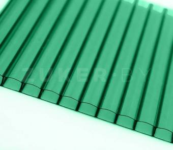 Поликарбонат стандартный, зеленый, 4 мм, плотность 0.51, 6000x2100