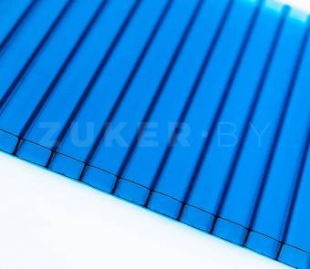 Поликарбонат стандартный, синий, 6 мм, плотность 0.75, 6000x2100