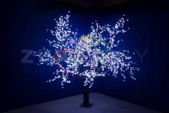 Светодиодное дерево Сакура 2,4 м, диаметр кроны 2,0 м, цвет RGB