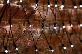 Светодиодная сеть белая 1х1,5м, черный ПВХ, 160 шт