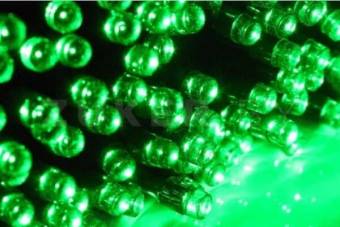 Гирлянда Нить 10м, постоянное свечение, прозрачный ПВХ, 230В, цвет зелёный (без комплекта подключения)