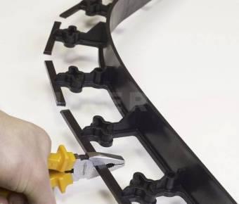 Бордюр пластиковый, цвет черный, 1000х45х80 мм