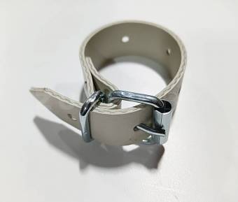 Ремень ПВХ с пряжкой серый Verton 700мм (арт.52.70)