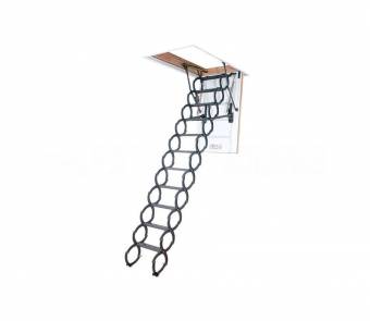 Чердачная металлическая ножничная лестница Lite Step OST-B 2.8/60x90
