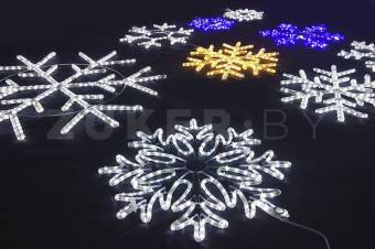 Снежинка светодиодная LED MF-158, белая, 55x44 см, мерцающая
