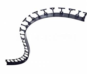 Бордюр пластиковый, цвет черный, 1000х45х80 мм