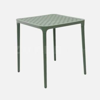 Стол для улицы с имитацией плетения (64,5x64,5x70см), зелёный