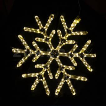 Снежинка светодиодная тепло-белая LED SF-0217, мерцающая, 55х51см