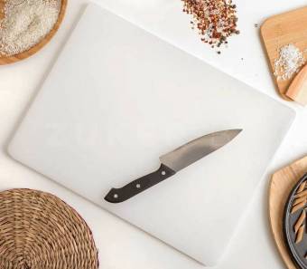 Разделочная доска профессиональная из полиэтилена, цвет белый, 60x40x2 см