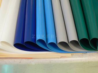 Тентовая ткань лакированная Ручайка, цвет голубой, ширина 2.5 м, 630 г/м2