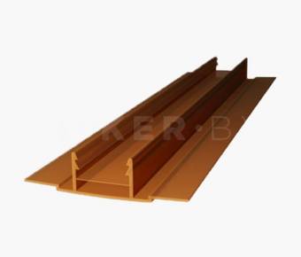 Профиль соединительный (база) для толщины 6-10 мм, бронзовый