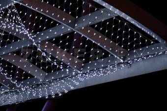 Сеть светодиодная Lumax LED-FRSL-278L, белый, 3x2 м, провод белый резиновый
