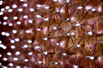 Светодиодная сеть белая 1х1,5м, черный ПВХ, 160 шт