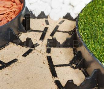 Бордюр пластиковый, цвет черный, 1000х45х80 мм