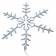Снежинка, белый мерцающий, размер 95х95 см, 501-338