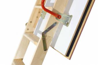Чердачная деревянная секционная лестница LWK Plus 2.8/60x120