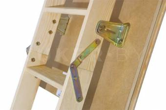 Чердачная деревянная секционная лестница LWS Plus 2.8/70x120