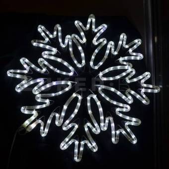 Снежинка светодиодная LED MF-147 белая, мерцающая, 60х60см