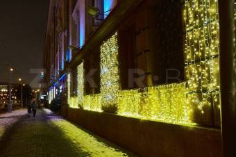 Светодиодный световой дождь Lumax, 2x3 м, золотой мигающий