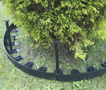 Бордюр пластиковый, цвет черный, 1000х45х80 мм