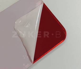 Оргстекло зеркальное, 2440x1220x1.2 мм, красное