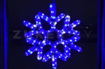 Снежинка светодиодная LED-SF-038-2DH, синяя, 33x29 см, мерцающая