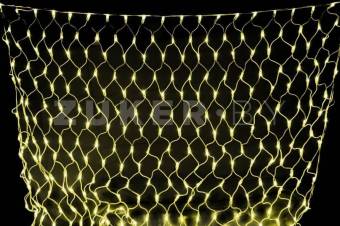 Световая сеть золотая, 4x2,2 м, провод белый резиновый