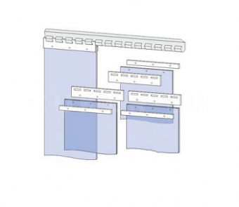 Кронштейн для завесы ПВХ оцинкованный К1000, 1000мм