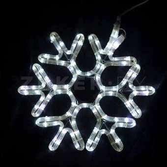 Снежинка светодиодная LED MF-151, белая, 49x43 см, мерцающая