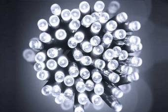 Гирлянда светодиодная "Бахрома" 3*0,8 м 200 LED БЕЛЫЕ диоды, провод прозрачный ПВХ
