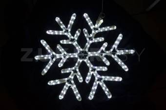 Снежинка светодиодная LED MF-148, белая, 55x51 см, мерцающая
