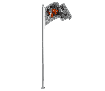 Флагшток уличный Почет, анодированный алюминий, высота мачты 10 м